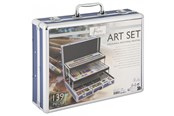 Schrijf- en tekenartikelen - Nassau Art Set. 140 pieces in metal case.37.5*29 - AR0969/GE