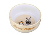 Knaagdieren - Trixie Honey & Hopper Ceramic Bowl 250 ml/ø 11 cm assorted colours - TX60808