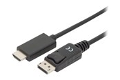 Beelscherm- en tv-kabel - DIGITUS ASSMANN adapter cable - DisplayPort / HDMI - 2 m - AK-340303-020-S