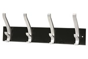 Hangers en haken - Unilux Cypres coat hook rack with 4 hooks black - 100340805