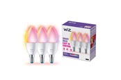 Smart Home - WiZ C37 E14 Smart Candle Bulb 3-pack - RGB/16 Million colors + Dimmable White LED - 929002448833