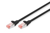 Netwerk - kabel - DIGITUS CAT 6 S-FTP Patch Cord - 3m - Zwart - 3m - DK-1644-030/BL