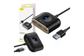 USB hub - Baseus Square round 4-in-1 USB hub - 4 - USB 3.0 - Zwart - CAHUB-AY01