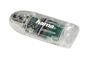 Geheugenkaart - adapter en kaartlezer - Hama "8in1" USB 2.0 Card Reader SD / microSD transparent - 91092