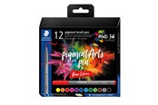Schrijf- en tekengerei - Staedtler Pigment brush 371 "Basic Set" 12 pcs. Cardboard box - 371 C12-1