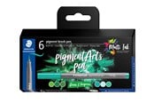 Schrijf- en tekengerei - Staedtler Pigment brush 371 "Greens & Turquoises" 6 pcs. Cardboard box - 371 C6-3