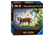 Puzzels - Ravensburger Wooden Jungle Tiger 500p - 10217514