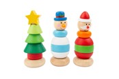 Speelgoed voor baby's - Small Foot Wooden Stacking Tower Christmas Figure 1 pcs. (Assorted) - 11466