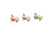 Houten speelgoed - Small Foot - Wooden Pull-back Plane per piece - 10688