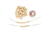Creatief spelen - Small Foot - Wooden Letter Beads Making Bracelets. - 10713