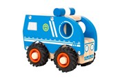 Speelgoedauto - Small Foot - Wooden Police Car Blue - 11077