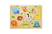Puzzels - Small Foot - Wooden Stud Puzzle Zoo 9pcs. Hout - 4763