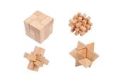 Bordspellen, Kaartspellen & Dobbelspellen - Small Foot - Wooden Brain Puzzles Set of 4 - 2934