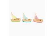 Spelen met water - Small Foot - Bath Toy Wooden Sailboats Set of 3 - 11653
