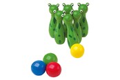 Buiten spelen - Small Foot - Wooden Frog Bowling Throwing Game 10 - 8166