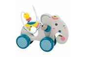 Speelgoed voor baby's - Small Foot - Wooden Push Figure Elephant with Moto - 11088