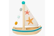 Spelen met water - Small Foot - Bath Toy Wooden Sailboat Starfish - 11658
