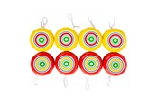 Buiten spelen - Small Foot - Wooden Yo-Yo Yellow and Red Set of 8 - 2935