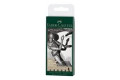Schrijf- en tekengerei - Faber-Castell 6 Pitt Artist Pens Black - 167154