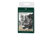 Schrijf- en tekengerei - Faber-Castell 8 Pitt Artist Pens Black - 167158