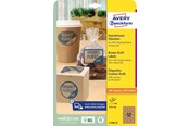 Papier, fotopapier en etiketten - Avery Round Brown Kraft Product Labels (recycle) - L7106-25