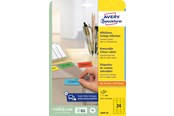 Papier, fotopapier en etiketten - Avery Coloured removable labels yellow - L6035-20