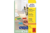 Papier, fotopapier en etiketten - Avery Coloured removable labels red - L6034-20
