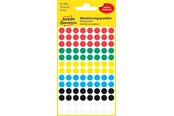 Papier, fotopapier en etiketten - Avery Colour coding dots permanent assorted red green yellow blue black white - 3090