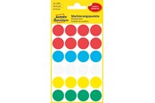 Papier, fotopapier en etiketten - Avery Colour coding dots permanent assorted red green yellow blue white - 3089