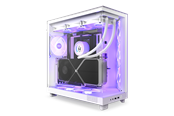 Case - NZXT H6 Flow Compact Dual Chamber with RGB - Matte White - Case - Miditower - Wit - CC-H61FW-R1