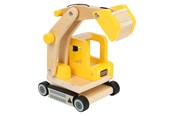 Speelgoedauto - Small Foot - Wooden Excavator Yellow - 12010