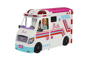 Pop, teddybeer en materiaal - Barbie Emergency Vehicle Transforming Ambulance and Care Clinic with 20+ Pieces - HKT79