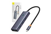 USB hub - Baseus Hub 5w1 UltraJoy 5-Port (1xHDMI4K@30Hz + 4x USB hub - 5 - USB 3.0 - Grijs - B00052809813-00