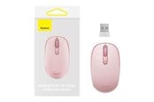 Muis - Baseus Wireless mouse F01B Tri-mode 2.4G BT5.0 1600 DPI (pink) - 3 knoppen - Roze - B01055503413-00