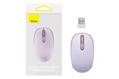 Muis - Baseus Wireless mouse F01B Tri-mode 2.4G BT 5.0 1600 DPI (purple) - 3 knoppen - Paars - B01055503513-00