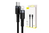 USB-kabel - Baseus Cafule Cable Type-C to iP PD 18W 1m Gray+Black - CATLKLF-G1