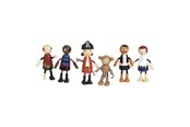 Speelgoedpop - Small Foot - Wooden Dolls Pirate Bendable 6pcs. - 12412