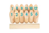 Buiten spelen - Small Foot Wooden Kubb with Numbers Throwing Game in Bag 13dlg. - 12402
