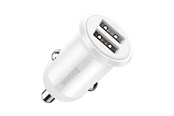 Mobiel - Adapters & Opladers - Baseus Grain Pro Car Charger 2x USB 4.8A (white) - CCALLP-02