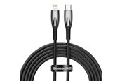 USB-kabel - Baseus USB-C cable for Lightning Glimmer Series 20W 2m (Black) - CADH000101