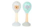 Speelgoed voor baby's - Small Foot - Wooden Baby Rattle Maracas Animal Set of 2 - 11886