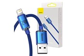 USB-kabel - Baseus Crystal Shine cable USB to Lightning 2.4A 2m (blue) - CAJY000103