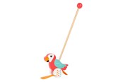 Speelgoed voor baby's - Small Foot - Wooden Push Figure Parrot Lori with Stick - 10475