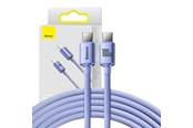 USB-kabel - Baseus Crystal Shine cable USB-C to USB-C 100W 1.2m (purple) - CAJY000605