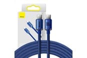 USB-kabel - Baseus Crystal Shine cable USB-C to USB-C 100W 2m (blue) - CAJY000703