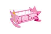 Pop, teddybeer en materiaal - Small Foot - Wooden Doll Bed Star Pink - 2865
