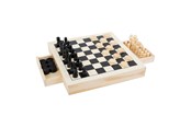 Bordspellen, Kaartspellen & Dobbelspellen - Small Foot - Game Box 3in1 Chess Checkers Mill Game - 11208