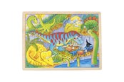 Puzzels - Goki Wooden Jigsaw Puzzle - Dinosaurs 48pcs. Hout - 57724