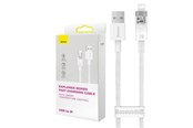 USB-kabel - Baseus Fast Charging cable USB-A to Lightning Explorer Series 2m 2.4A (white) - CATS010102