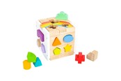 Speelgoed voor baby's - Small Foot - Wooden Shape Sorter Cube Rainbow. - 11777